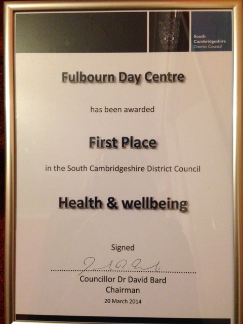 Fulbourn-Day-Centre-award-20.03.14