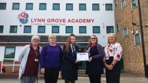 Lynn Grove Academy receive Carer Friendly Tick Award in September 2019
