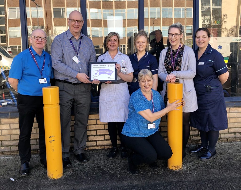 Addenbrookes Outpatients receive Carer Friendly Tick