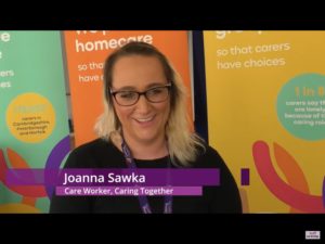 Jo Sawka, Caring together care worker, on That’s TV West Anglia