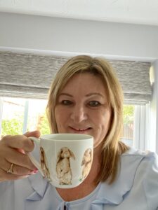 Miriam Martin and her mug #GiveCarersABreak