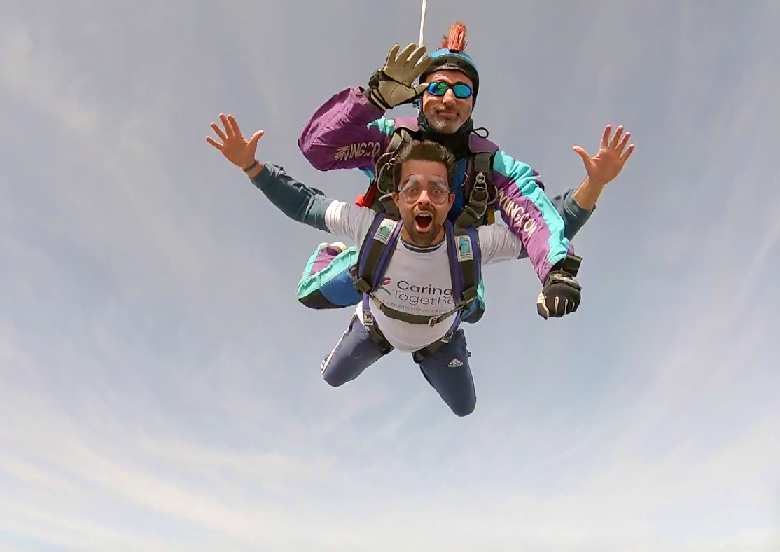 Ruben skydiving