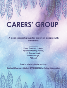 Carers' support group Peterborough