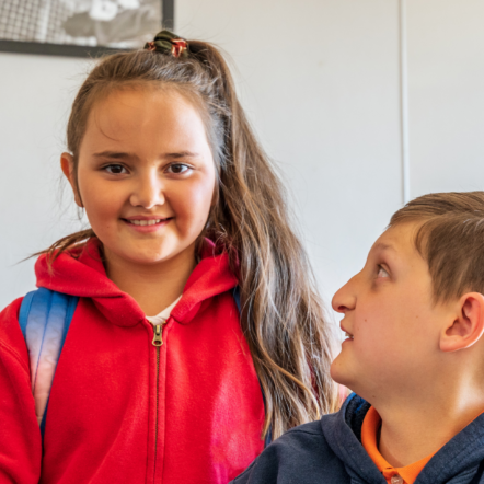 Young carer with her brother