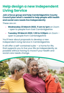 Independent Living Service focus groups