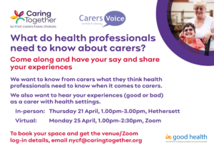 What do health professionals need to know about carers?
