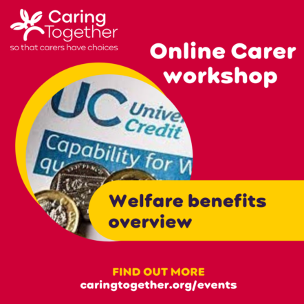 Online carer workshop on welfare benefits