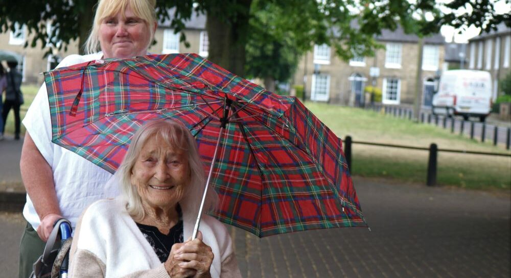 Care worker and a lady she supports