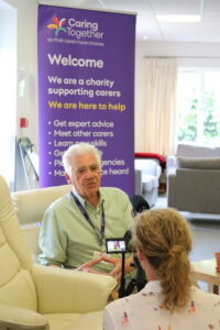 Richard being interviewed by BBC Radio Cambridgeshire