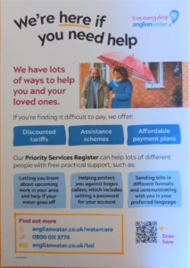 Anglian Water support