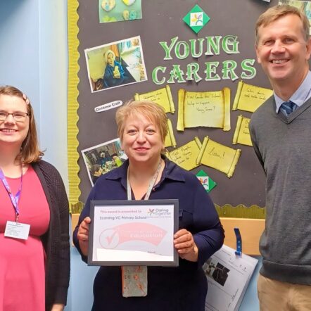Scarning Primary School Carer Friendly Tick Award - Education
