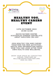 Healthy You Healthy Carers