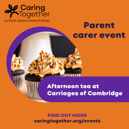 Parent carers afternoon tea at Carriages