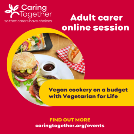 Adult carer online session vegan cookery