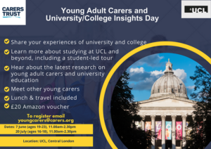 UCL insights day for young adult carers