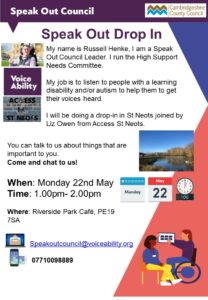 Speak Out Council meeting in St Neots 22 May 2023