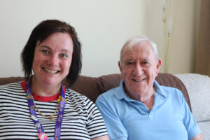 Carer Trevor and Care Professional Kerry