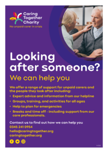 Looking after someone poster (purple)
