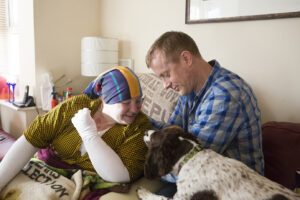 Richard and Yvonne with their much-loved spaniel