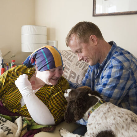 Richard and Yvonne with their much-loved spaniel