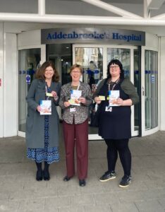 Staff with Carer Friendly Tick Award for Employers at Cambridge University Hospitals NHS Foundation Trust