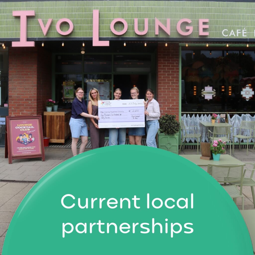 Local Partnerships Sign Local partnerships - Caring Together Charity