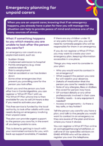 Emergency planning fact sheet