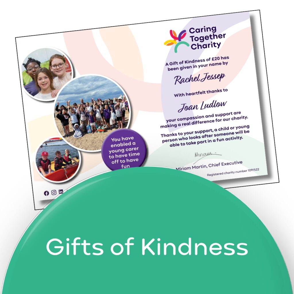 Gifts of kindness wording with a sample certificate
