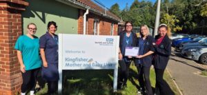 Norfolk and Suffolk NHS Foundation Trust (NSFT), Kingfisher Mother and Baby Unit (MBU) with their Carer Friendly Tick Award - Health