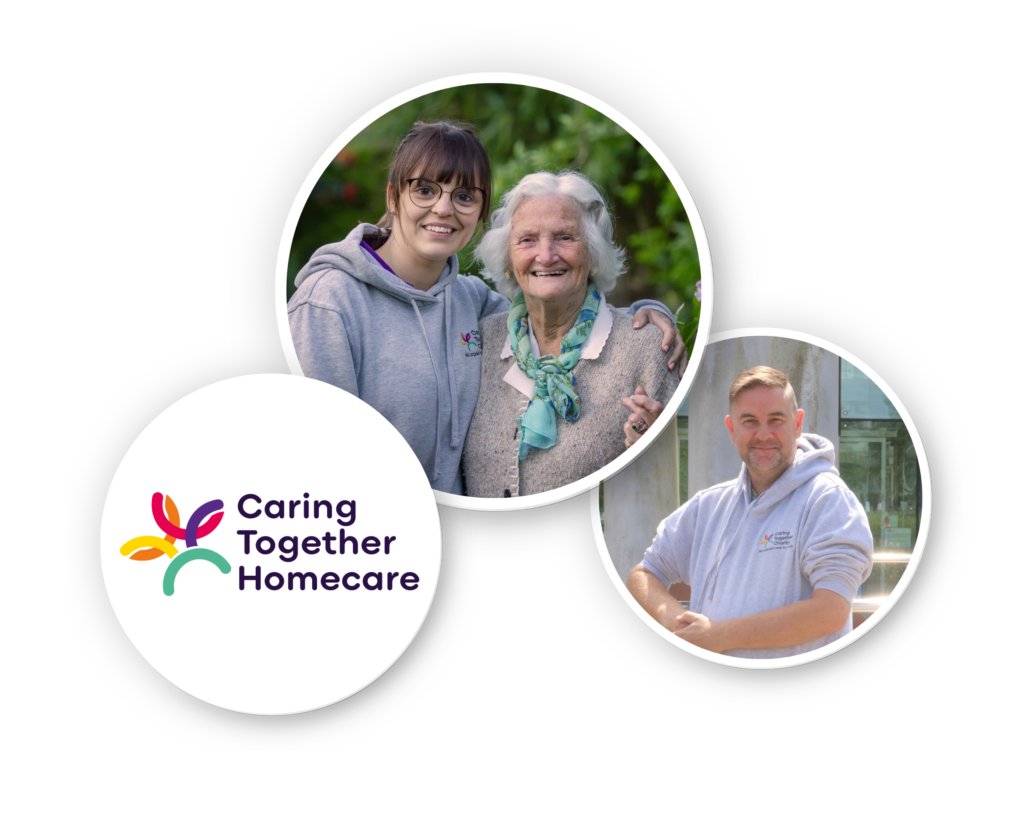 Caring Together Homecare - Care Professional with lady she supports and Rapid Responder, Steve