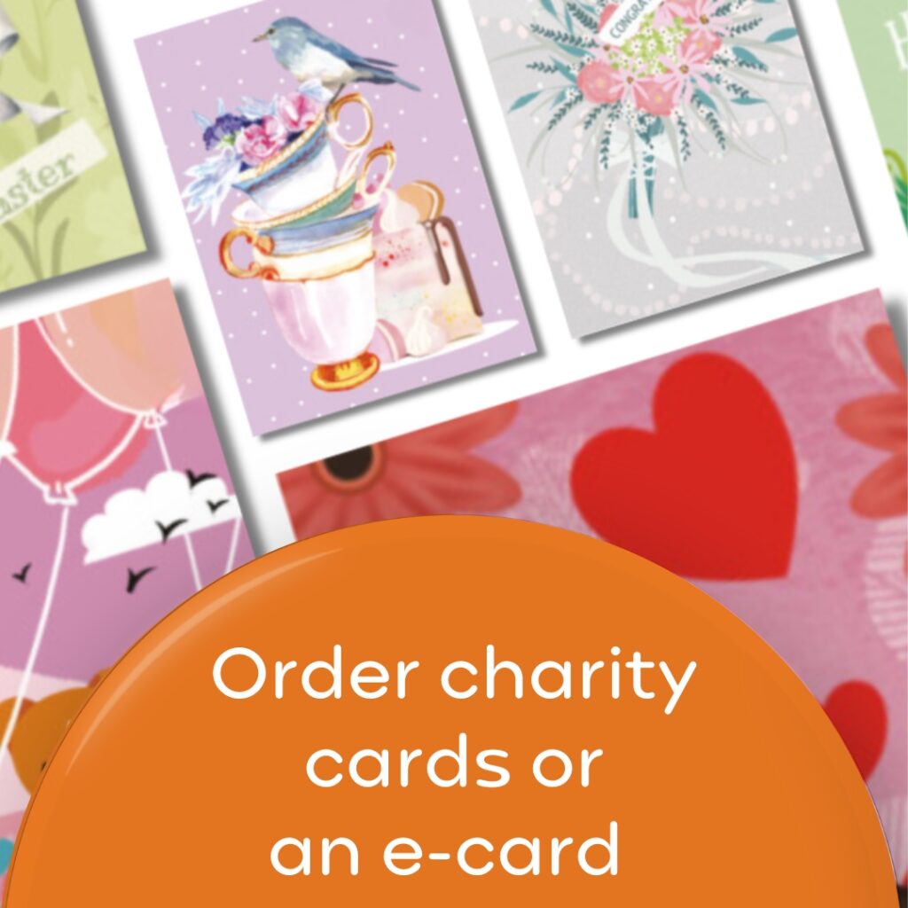 Order charity cards or an e-card wording with card images