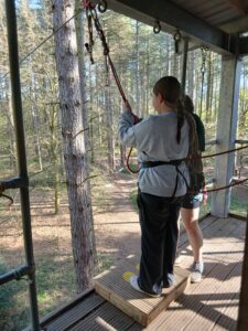 Young carers having fun at an adventure centre